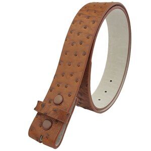Snap-On Belt Strap in Ostrich Print